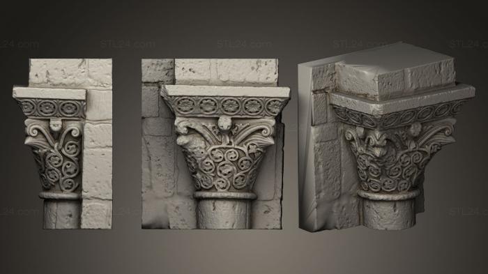 Капители (Сан-Сальвадор, KP_0578) 3D модель для ЧПУ станка